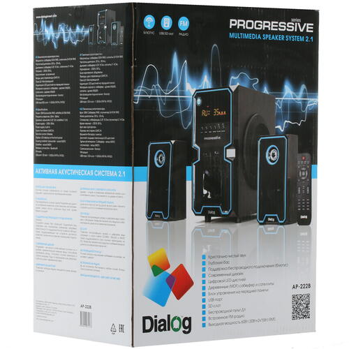 Купить Колонки Dialog AP-222B черный  1054387. Характеристики, отзывы и цены в Донецке