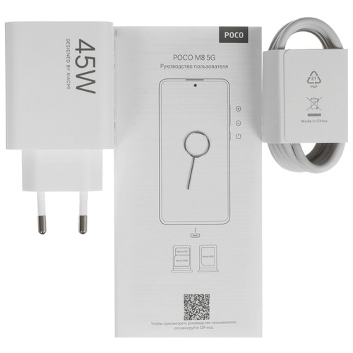 Купить 6.77" Смартфон POCO M8 5G 256 ГБ серебристый  5648663. Характеристики, отзывы и цены в Донецке