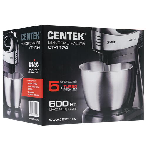 Купить Миксер Centek CT-1124 черный  8156559. Характеристики, отзывы и цены в Донецке