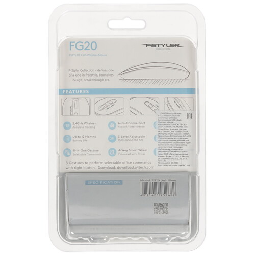 Купить Мышь беспроводная A4Tech Fstyler FG20  4713905. Характеристики, отзывы и цены в Донецке