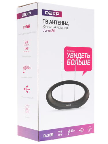 Купить ТВ-Антенна DEXP Curve 30  1119880. Характеристики, отзывы и цены в Донецке