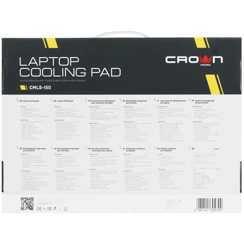 Купить Охлаждающая подставка Crown CMLS-150 черный  4708927. Характеристики, отзывы и цены в Донецке