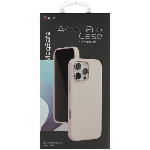 Купить Накладка  VLP Aster Pro Case для Apple iPhone 16 Pro розовый  5487028. Характеристики, отзывы и цены в Донецке