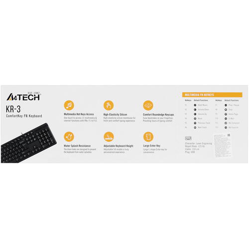 Купить Клавиатура  проводная A4Tech KR-3  5448751. Характеристики, отзывы и цены в Донецке