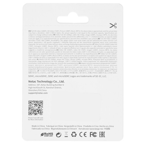 Купить Карта памяти Netac microSDXC 64 ГБ [NT02P500PRO-064G-S]  4821303. Характеристики, отзывы и цены в Донецке