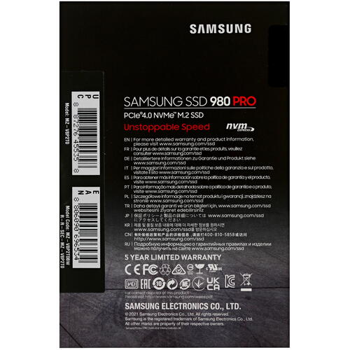 Купить 2000 ГБ M.2 NVMe накопитель Samsung 980 PRO [MZ-V8P2T0BW]  5064946. Характеристики, отзывы и цены в Донецке