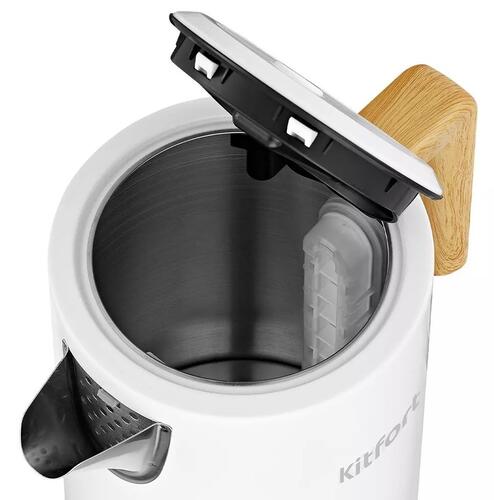 Купить Электрочайник Kitfort KT-6189 белый  9035405. Характеристики, отзывы и цены в Донецке