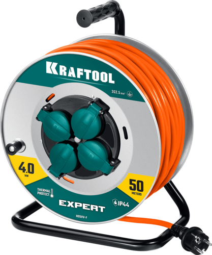 Купить Удлинитель силовой KRAFTOOL  55089-50 оранжевый  9172155. Характеристики, отзывы и цены в Донецке
