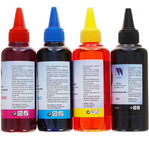 Купить Чернила водорастворимые NV PRINT NV-INK100-Cpd-4 голубой, желтый, пурпурный, черный (пигментные)  9158794. Характеристики, отзывы и цены в Донецке