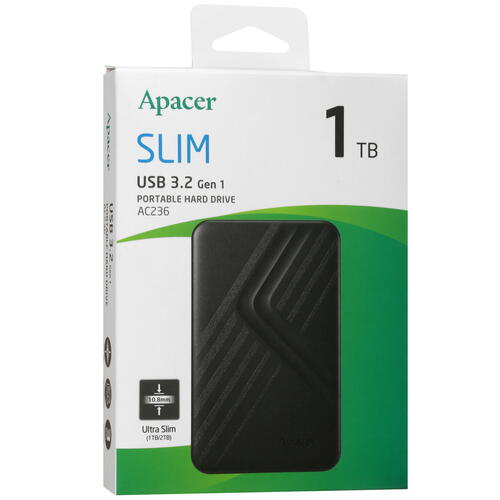 Купить 1 ТБ Внешний HDD Apacer AC236  5036715. Характеристики, отзывы и цены в Донецке