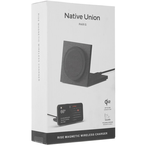 Купить Беспроводное зарядное устройство Native Union Rise черный  9268156. Характеристики, отзывы и цены в Донецке