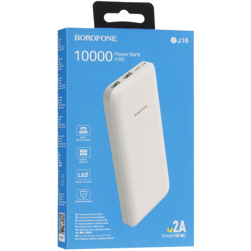 Купить Портативный аккумулятор Borofone BJ16 Cube белый  5475227. Характеристики, отзывы и цены в Донецке