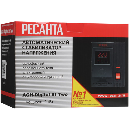 Купить Стабилизатор напряжения Ресанта АСН-Digital St Two  9343519. Характеристики, отзывы и цены в Донецке
