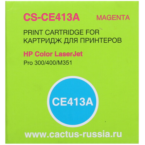 Купить Картридж лазерный Cactus CS-CE413A пурпурный, с чипом  7939323. Характеристики, отзывы и цены в Донецке