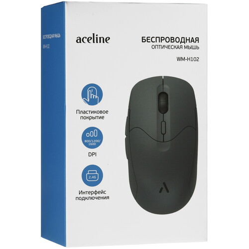 Купить Мышь беспроводная Aceline WM-H102  серый  9104373. Характеристики, отзывы и цены в Донецке