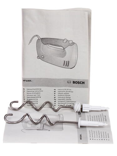 Купить Миксер Bosch ErgoMixx MFQ36460 белый  6616224. Характеристики, отзывы и цены в Донецке