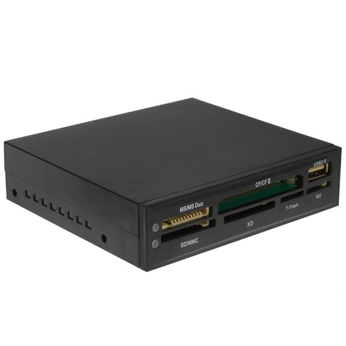 Купить Кард-ридер внутренний Gembird FDI2-ALLIN1-02-B черный [FDI2-ALLIN1-02-B]  5347750. Характеристики, отзывы и цены в Донецке