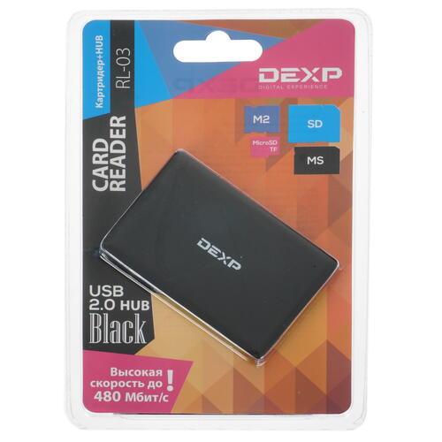 Купить Кард-ридер DEXP RL-03  1030450. Характеристики, отзывы и цены в Донецке