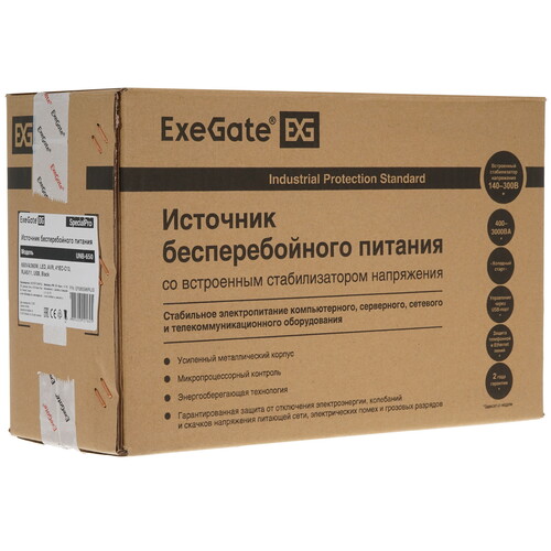 Купить ИБП ExeGate SpecialPro UNB-650.LED.AVR.C13.RJ.USB  8195212. Характеристики, отзывы и цены в Донецке