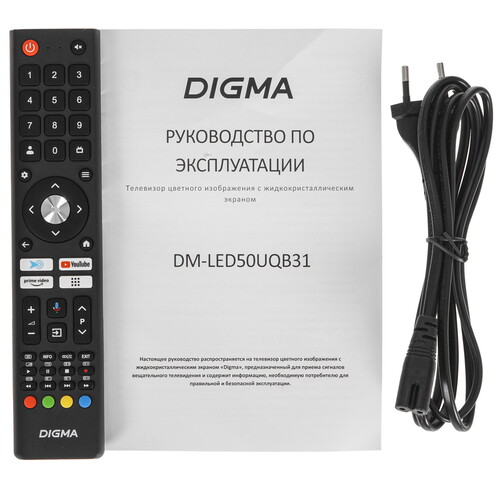 Купить 50" (127 см) Телевизор Digma DM-LED50UQB31 черный  9225890. Характеристики, отзывы и цены в Донецке