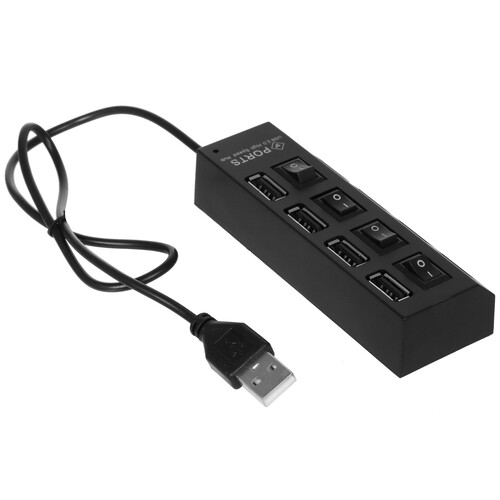 Купить USB-разветвитель Smartbuy SBHA-7204-B  5344027. Характеристики, отзывы и цены в Донецке