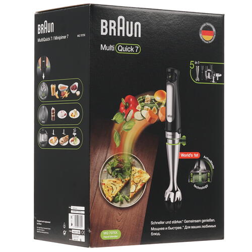 Купить Блендер погружной Braun MQ 7075 X черный  5069072. Характеристики, отзывы и цены в Донецке