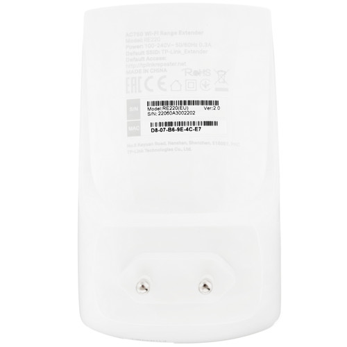 Купить Усилитель беспроводного сигнала TP-LINK RE220  8194198. Характеристики, отзывы и цены в Донецке