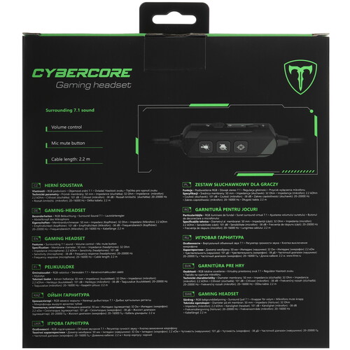 Купить Проводные наушники Tline CyberCore черный 2025  5616137. Характеристики, отзывы и цены в Донецке