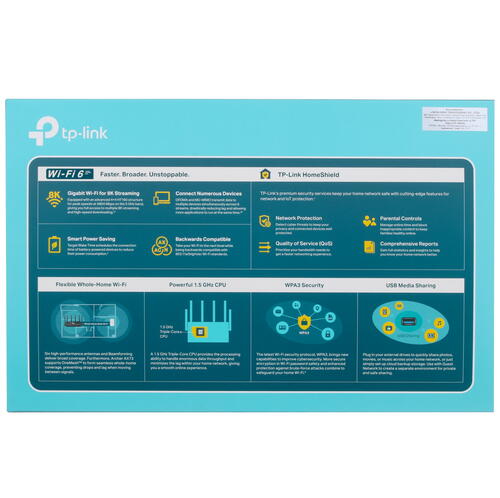 Купить Wi-Fi роутер TP-Link Archer AX73  4728771. Характеристики, отзывы и цены в Донецке