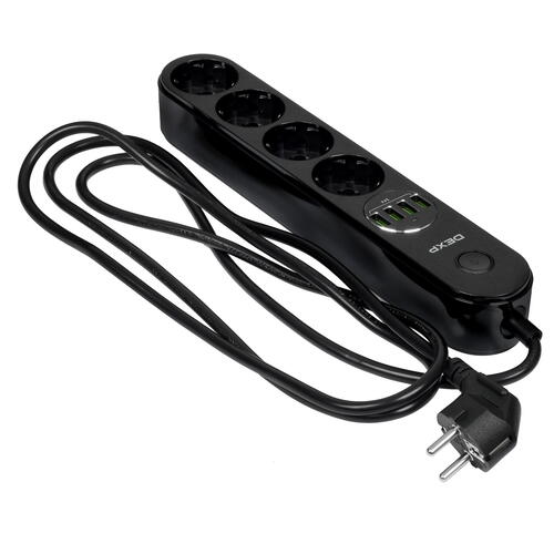 Купить Сетевой фильтр DEXP Home&Office H003OB черный  5404439. Характеристики, отзывы и цены в Донецке