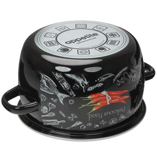 Купить Кастрюля TM Appetite Chilli 1МС181Р 3 л 20 см черный  4762952. Характеристики, отзывы и цены в Донецке