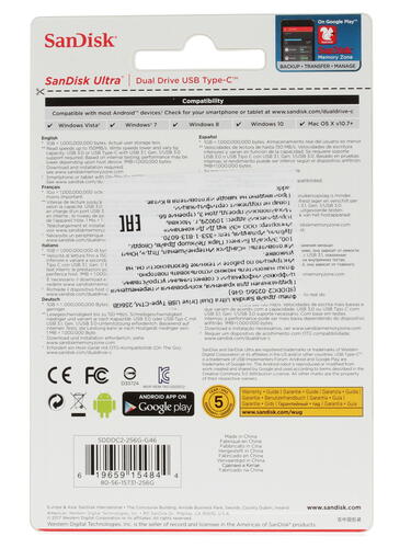 Купить Память OTG USB Flash 256 ГБ SanDisk Ultra Dual [SDDDC2-256G-G46]  1117236. Характеристики, отзывы и цены в Донецке