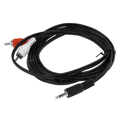Купить Кабель   Сигнал jack 3.5 мм - 2RCA черный  5480112. Характеристики, отзывы и цены в Донецке