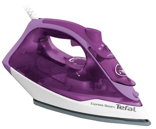 Купить Утюг Tefal Express Steam FV2836E0 фиолетовый  9067428. Характеристики, отзывы и цены в Донецке