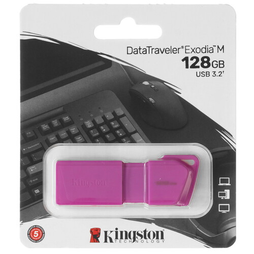 Купить Память USB Flash 128 ГБ Kingston DataTraveler Exodia M [KC-U2L128-7LP]  5462215. Характеристики, отзывы и цены в Донецке