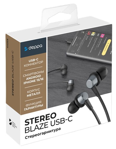 Купить Проводные наушники Deppa Stereo Blaze черный 2025  9263120. Характеристики, отзывы и цены в Донецке