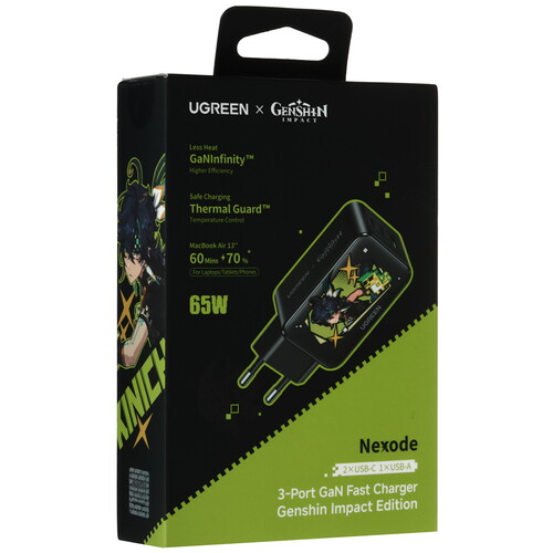 Купить Сетевое зарядное устройство Ugreen Nexode Genshin Impact черный  9251026. Характеристики, отзывы и цены в Донецке