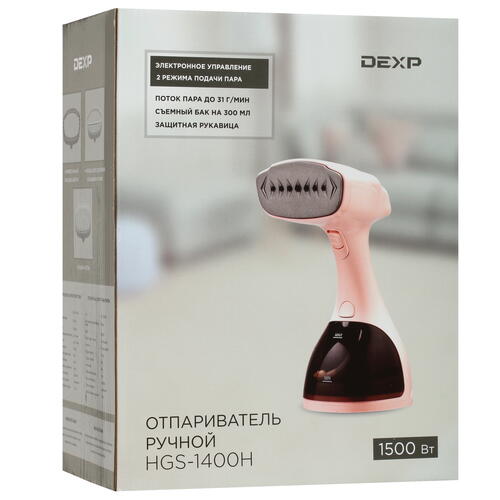 Купить Отпариватель DEXP HGS–1400H розовый  4880931. Характеристики, отзывы и цены в Донецке