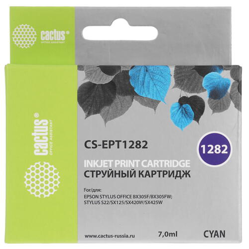 Купить Картридж Cactus CS-EPT1282 голубой  0138373. Характеристики, отзывы и цены в Донецке