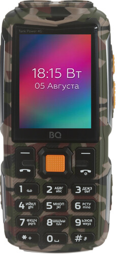 Купить Сотовый телефон BQ 2410L Tank Power 4G камуфляжный/черный  9107021. Характеристики, отзывы и цены в Донецке