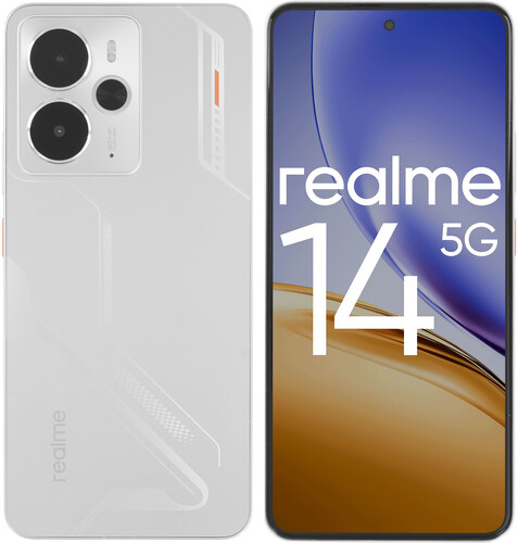 Купить 6.67" Смартфон realme 14 256 ГБ серебристый  5621430. Характеристики, отзывы и цены в Донецке