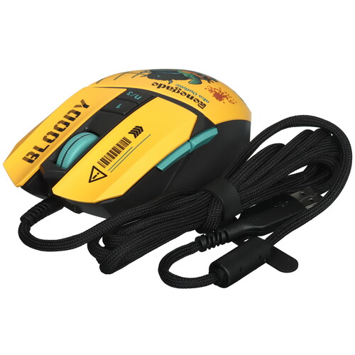 Купить Мышь проводная A4Tech Bloody W63 Max Renegade  желтый  5632901. Характеристики, отзывы и цены в Донецке