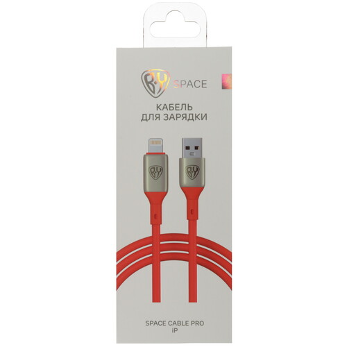 Купить Кабель круглый BY Lightning 8-pin - USB 2.0 Type-A красный 1 м  5482175. Характеристики, отзывы и цены в Донецке