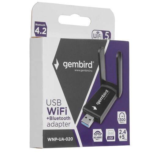 Купить Wi-Fi адаптер + Bluetooth Gembird WNP-UA-020  9155977. Характеристики, отзывы и цены в Донецке
