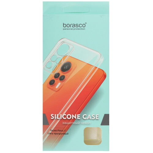 Купить Накладка  BoraSCO Silicone Case для Tecno POVA 7 Ultra 5G прозрачный  5640012. Характеристики, отзывы и цены в Донецке