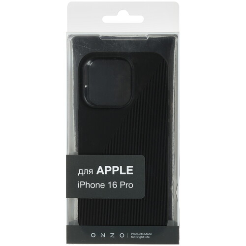 Купить Накладка  ONZO Symmetric для Apple iPhone 16 Pro черный  9241692. Характеристики, отзывы и цены в Донецке
