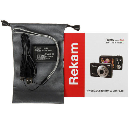 Купить Компактный фотоаппарат Rekam Presto Zoom 800 черный  9087605. Характеристики, отзывы и цены в Донецке