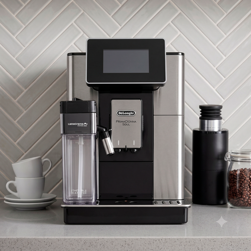 Купить Кофемашина автоматическая DeLonghi PrimaDonna SOUL ECAM 610.75.MB серебристый  4900469. Характеристики, отзывы и цены в Донецке