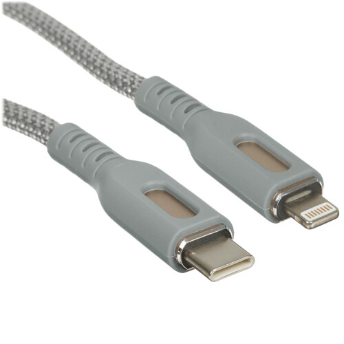 Купить Кабель круглый DEXP Lightning 8-pin - USB Type-C серый 1 м  9097088. Характеристики, отзывы и цены в Донецке