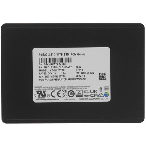 Купить 3840 ГБ Серверный SSD Samsung PM9A3  5079777. Характеристики, отзывы и цены в Донецке